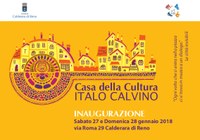 27 gennaio: inaugurazione Casa della Cultura Italo Calvino